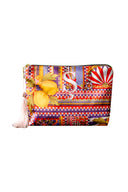 LİMON DESENLİ CLUTCH ÇANTA