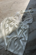 EKRU SATEN DANTELLİ BABYDOLL