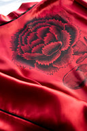 BORDO RENK SİYAH BİYELİ YARASA KOL KİMONO