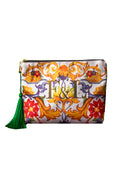 RENKLİ DESENLİ CLUTCH ÇANTA
