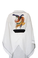 HAM KETEN KARE KOL SİYAH BİYELİ KİMONO