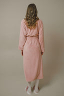 PEMBE RENK ŞAL YAKA PELUŞ SABAHLIK