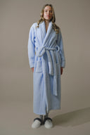 MAVİ RENK ŞAL YAKA PELUŞ SABAHLIK