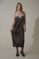 ACI KAHVE SATEN FRANSIZ DANTELLİ GECELİK