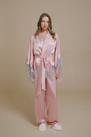 PUDRA SATEN FRANSIZ DANTELLİ 3'lü SET