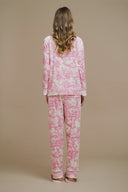 PEMBE KADİFE GÖMLEKLİ PİJAMA TAKIMI