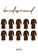 10'lu Acı Kahve Renk Nedime Sabahlığı