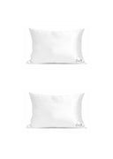 BEYAZ SATEN KUMAŞ İKİLİ YASTIK KILIFI