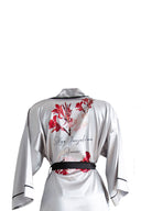 GRİ RENK DÜZ KOL SİYAH BİYELİ SABAHLIK