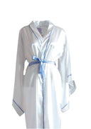 BEYAZ YARASA KOL BUZ MAVİ BİYELİ KİMONO