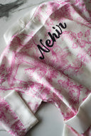 PEMBE DESENLİ SATEN ÇOCUK SABAHLIĞI