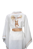 HAM KETEN YARASA KOL GOLD BİYELİ KİMONO