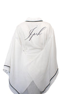 HAM KETEN KARE KOL SİYAH BİYELİ KİMONO