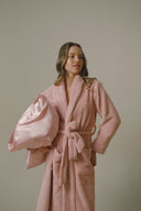 PUDRA SATEN KUMAŞ İKİLİ YASTIK KILIFI