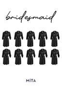 10'lu Siyah Renk Nedime Sabahlığı